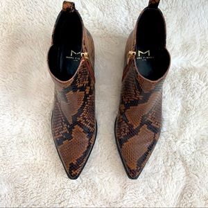 Marc Fisher women’s snake skin ankle booties